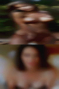 Brunette with perky swingers tits.